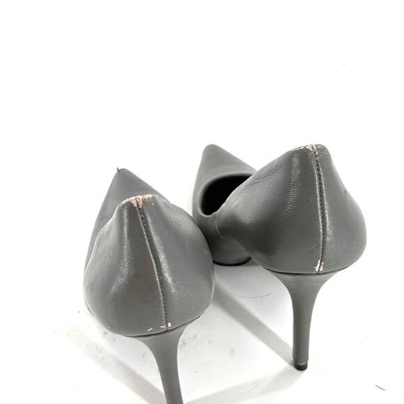 Charles David Leather Heels 7.5 Gray Pumps Academia Office Career Capsule - Picture 4 of 6